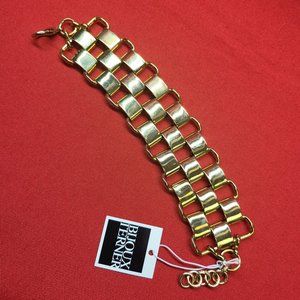 Bijoux Terner Gold Plated Panther Link Bracelet